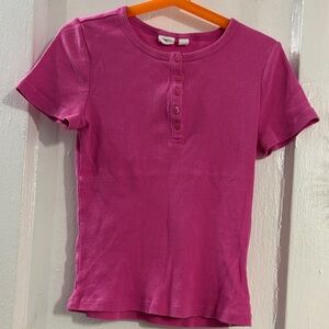 GAP Fuchsia Short Sleeve Kids Tee
